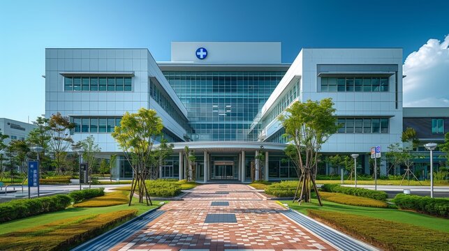 modern hospital style building exterior