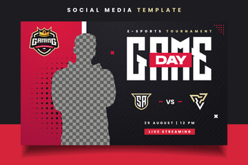 E-sports Banner Flyer Template for Gaming Team or Tournament © Akito Studio