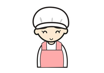 笑顔の調理士女性