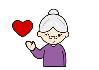 ハートとお婆ちゃん