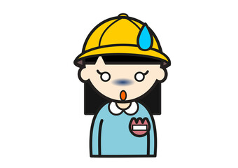 ショックを受ける幼稚園児の女の子