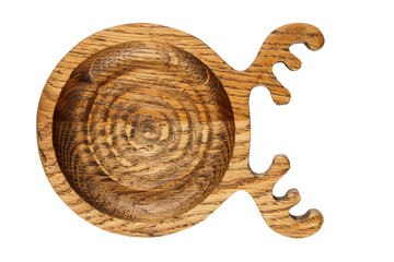 Original serving of dishes in wooden dishes. The aesthetic composition emphasizes the natural texture of wood and creates a cozy, rustic