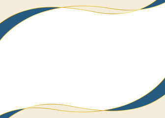 曲線のシンプルなフレーム、上品なフレーム