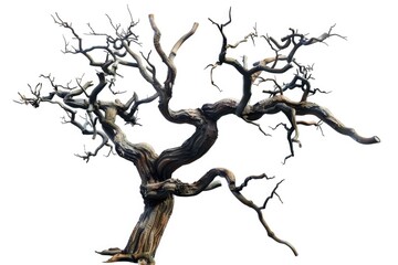 A solitary dead tree stands without leaves