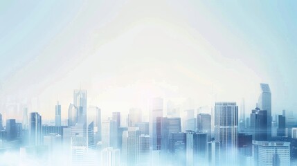 Fototapeta premium Cityscape with a Misty Horizon