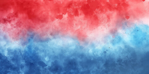 Obraz premium Red and Blue Watercolor Ombre Background 4th of July aquarelle of the flag of Luxembourg in watercolor.