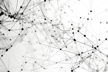 Central Network Structure: Feature a central network structure composed of polygonal shapes and connecting lines