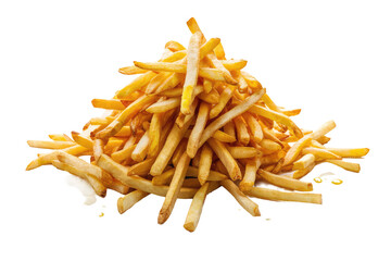Fototapeta premium Isolated PNG French Fries, GENERATIVE AI