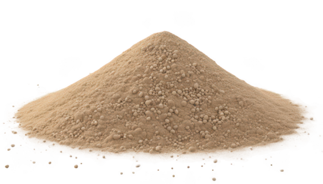 Scattered sand granules or fine dirt isolate on transparent background, cutout, png