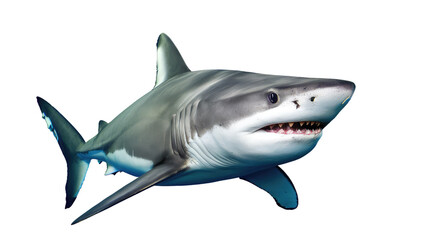 Obraz premium Isolated PNG Big Shark, GENERATIVE AI