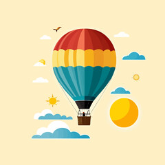 Fototapeta premium Colorful Hot Air Balloon Ride