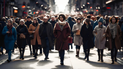 City Pulse: Vibrant Urban Life in Warm Sunlight