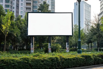 Fototapeta premium Digital Media Blank billboard , signboard for product advertisement, light box