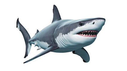 Obraz premium Isolated PNG Shark, GENERATIVE AI