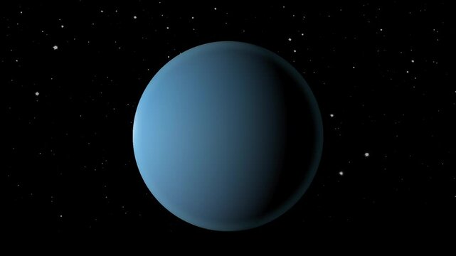 Animation of the rotation of planet uranus