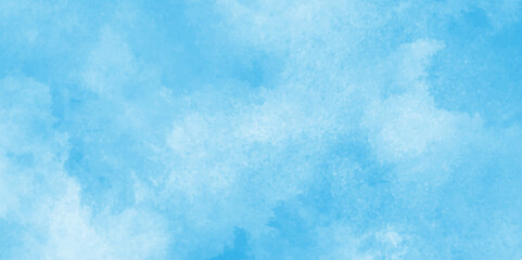 shiny and clear painted light blue clouds watercolor background, sky clouds for wallpaper backdrop background, The summer is colorful clearing day Good weather with natural blue clouds.
