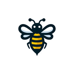 simple bee animal logo vector illustration template design