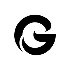 letter G luxury fashion logo vector illustration template design