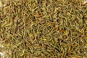 Dried rosemary, background texture closeup