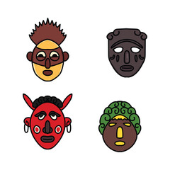 mask Indigenouse world day illustration art