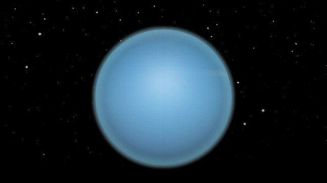 Animation of the rotation of planet uranus