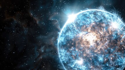 blue giant star, showing its characteristics and properties