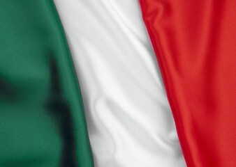 Obraz premium silk national flag of Italy with folds