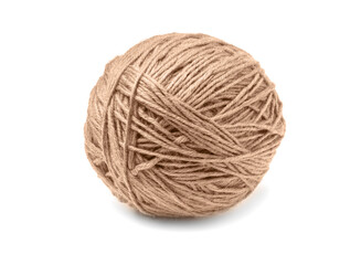ball of yarn on white background