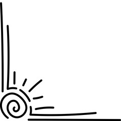 Hand Drawn Line Corner