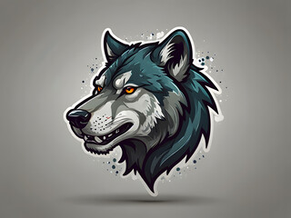 Naklejka premium wolf head illustration, cute fox head vector design , fox logo , red fox head design, 