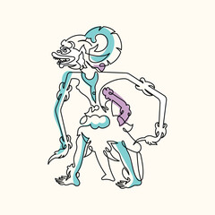 Anoman Line Art Characters