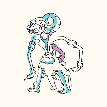 Anoman Line Art Characters