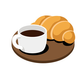 black coffe 3d illustration