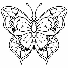 Butterfly Mandalas Coloring Page | Cute Butterfly Flowers Coloring book