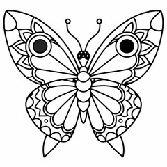Butterfly Mandalas Coloring Page | Cute Butterfly Flowers Coloring book