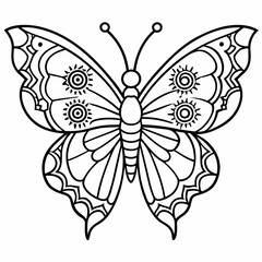 Butterfly Mandalas Coloring Page | Cute Butterfly Flowers Coloring book