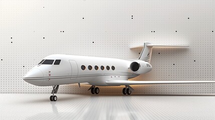 Private Jet Parked in a Modern Hangar