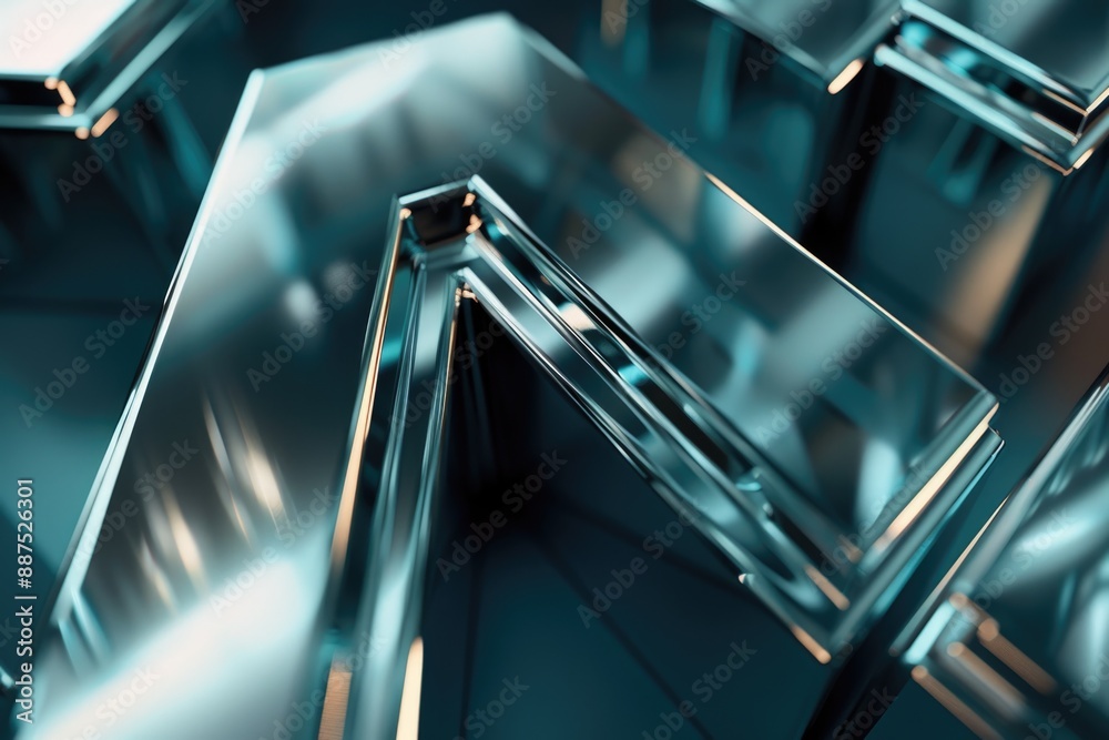 Poster a close-up shot of a metal object in a room, useful for various applications including product photo