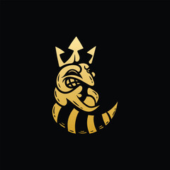 Bee King Illustration Modern Creative Modern Design Template Logo