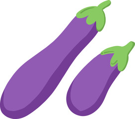 eggplant icon Fresh healthy vegetarian food illustration