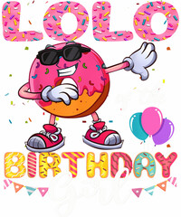 A donut wearing sunglasses and dabbing, with the text 