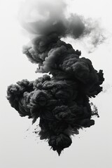 black cloud with white background 