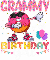 A donut wearing sunglasses and doing the dab, with the text 