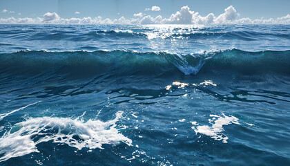 Fototapeta premium Vagues majestueuses sous le soleil