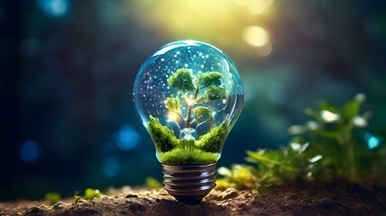 eco-friendly bulb for sustainably and reusable strategy , designed to save energy and reduce environmental impact