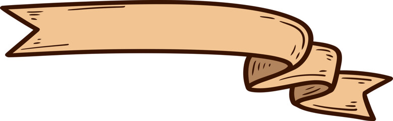 ribbon vintage hand drawn illustration