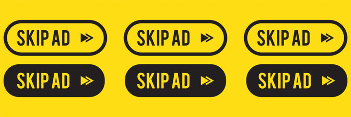 skip ads video icon or logo illustration. perfect use for website, design, pattern, etc