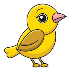 A Lovely canary bird vector illustration