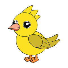 A Lovely canary bird vector illustration
