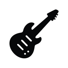 guitar icon silhouette  style Victor art.